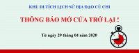 THÔNG BÁO MỞ CỬA TRỞ LẠI