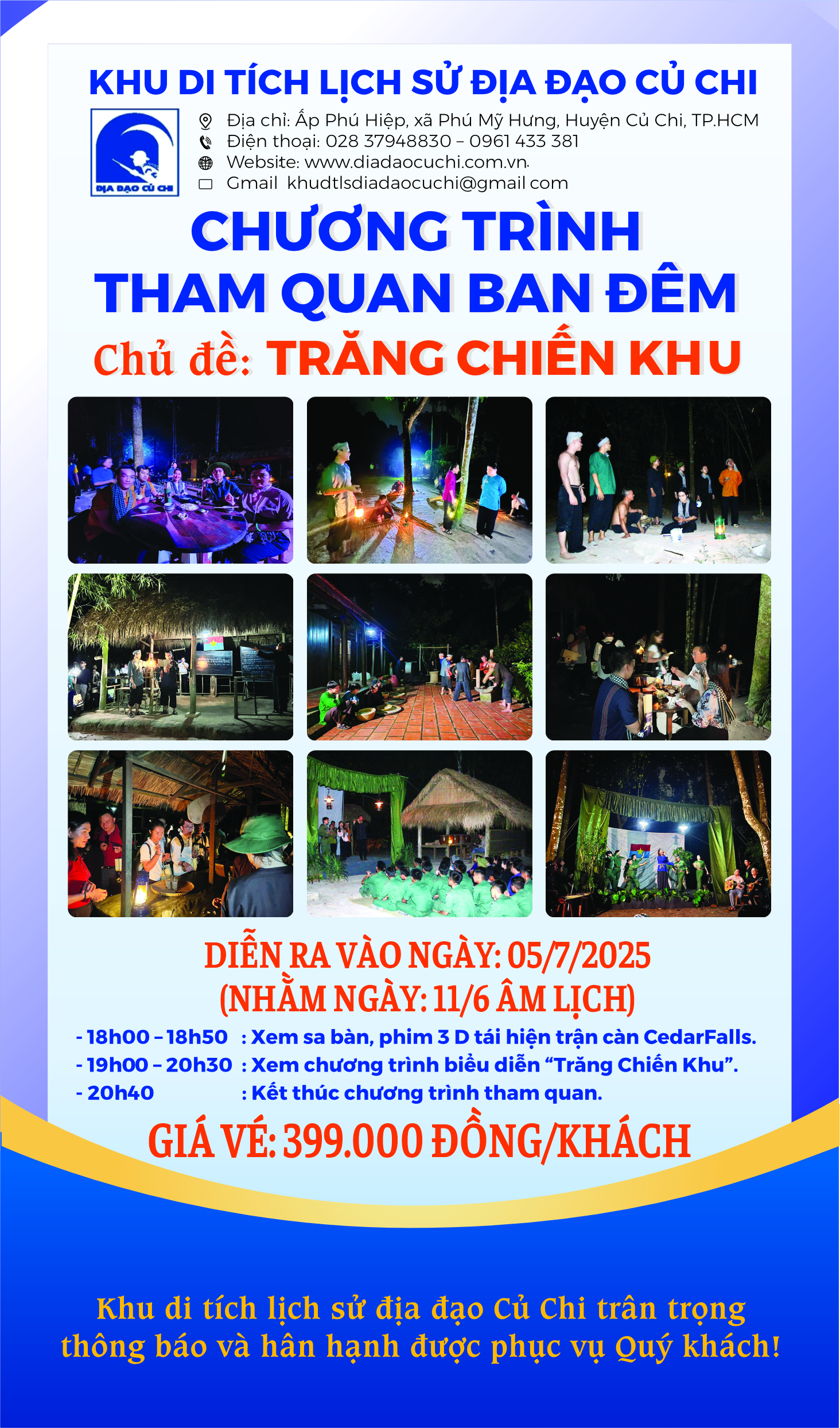 CHƯƠNG TRÌNH TRĂNG CHIẾN KHU THÁNG 7 NĂM 2025