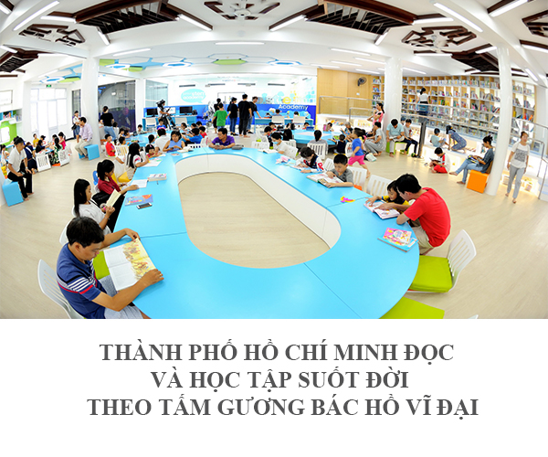 Triển lãm thành phố Hồ Chí Minh đọc và học tập suốt đời  theo tấm gương Bác Hồ vĩ đại